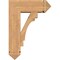 Ekena Millwork Merced Arts and Crafts Smooth Bracket w/ Offset Brace, Western Red Cedar, 7 1/2"W x 20"D x 28"H BKT0806X20X28MRC03SWR - alternate 3